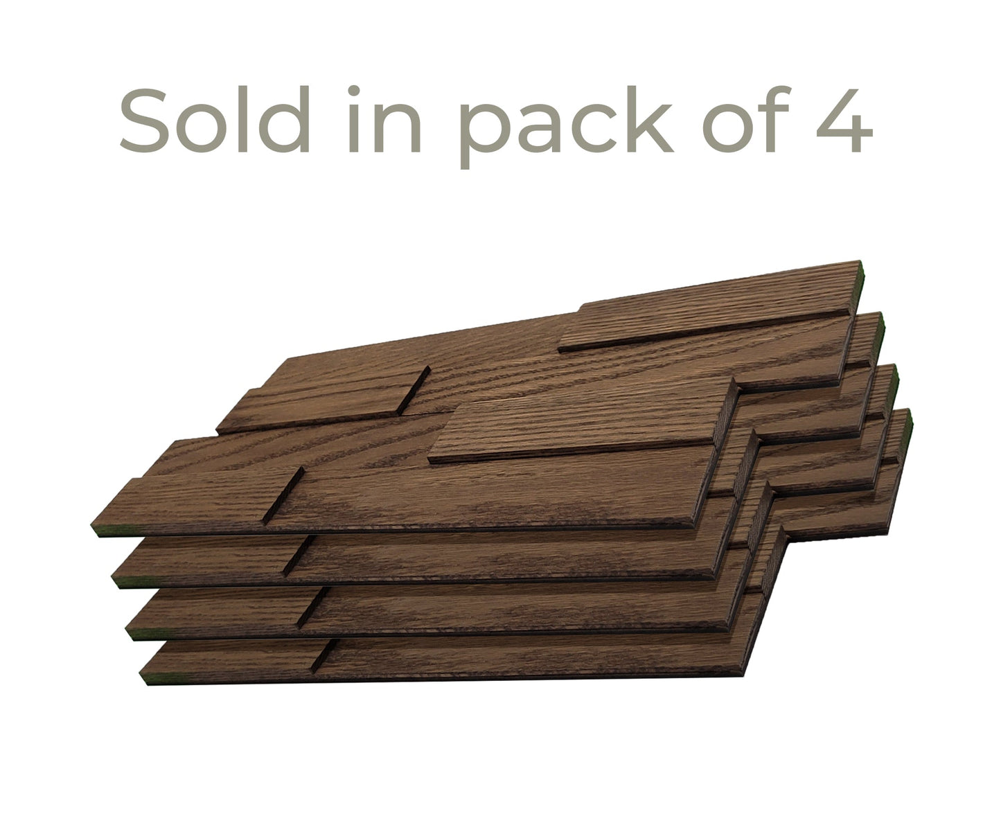 8"x18" 3D Natural Red Oak Wooden Brick Wall Panel in 6 Different colors