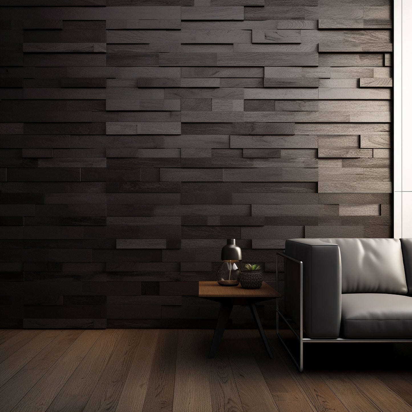 8"x18" 3D Natural Red Oak Wooden Brick Wall Panel in 6 Different colors