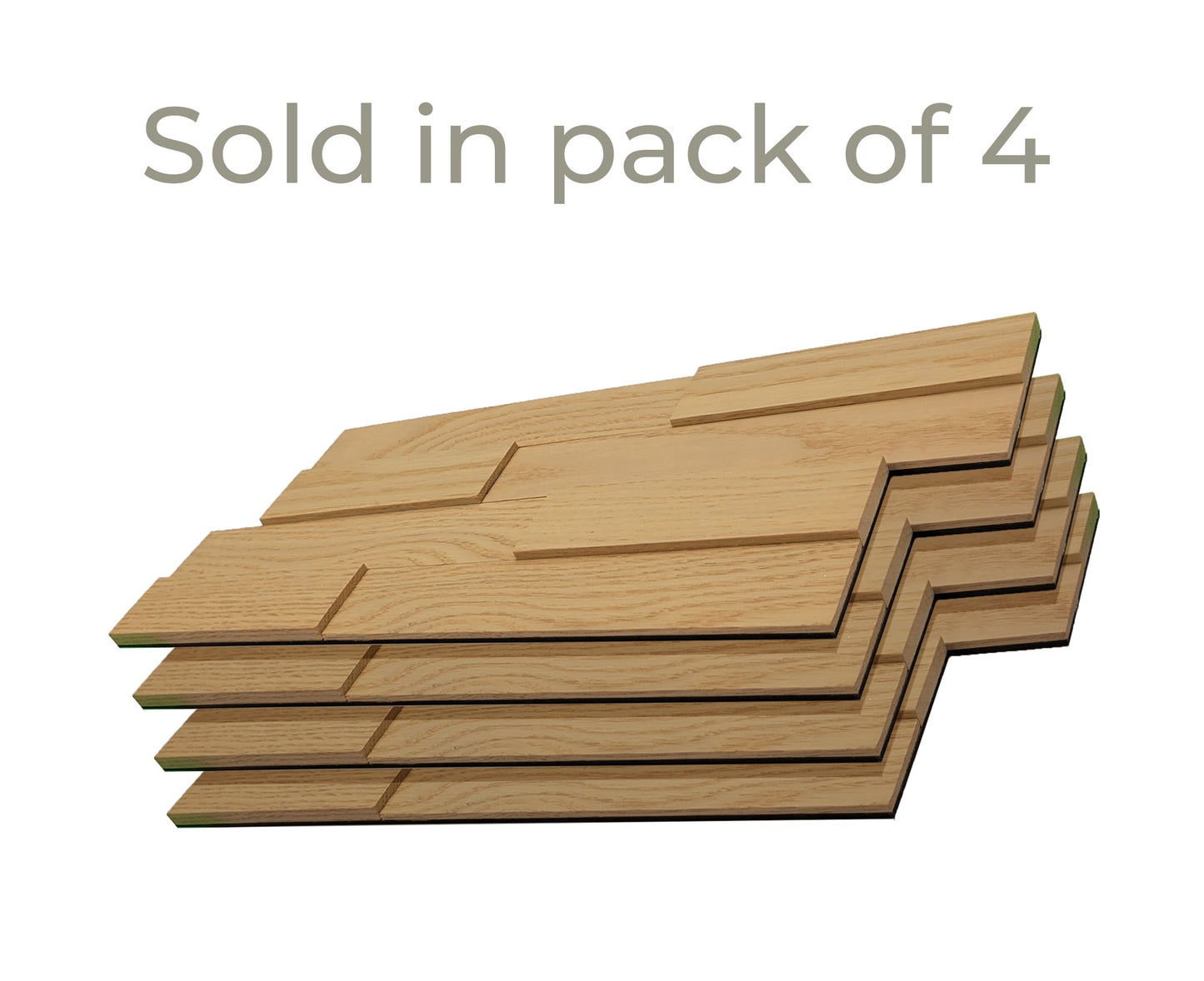 8"x18" 3D Natural Red Oak Wooden Brick Wall Panel in 6 Different colors