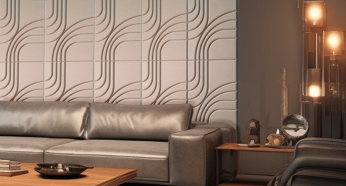 Rectangular 3D MDF Wall Panel, DIY Wooden Wall Tiles, Seamless Pattern With Easy Installation Wall Décor for Living Rooms and Bedrooms