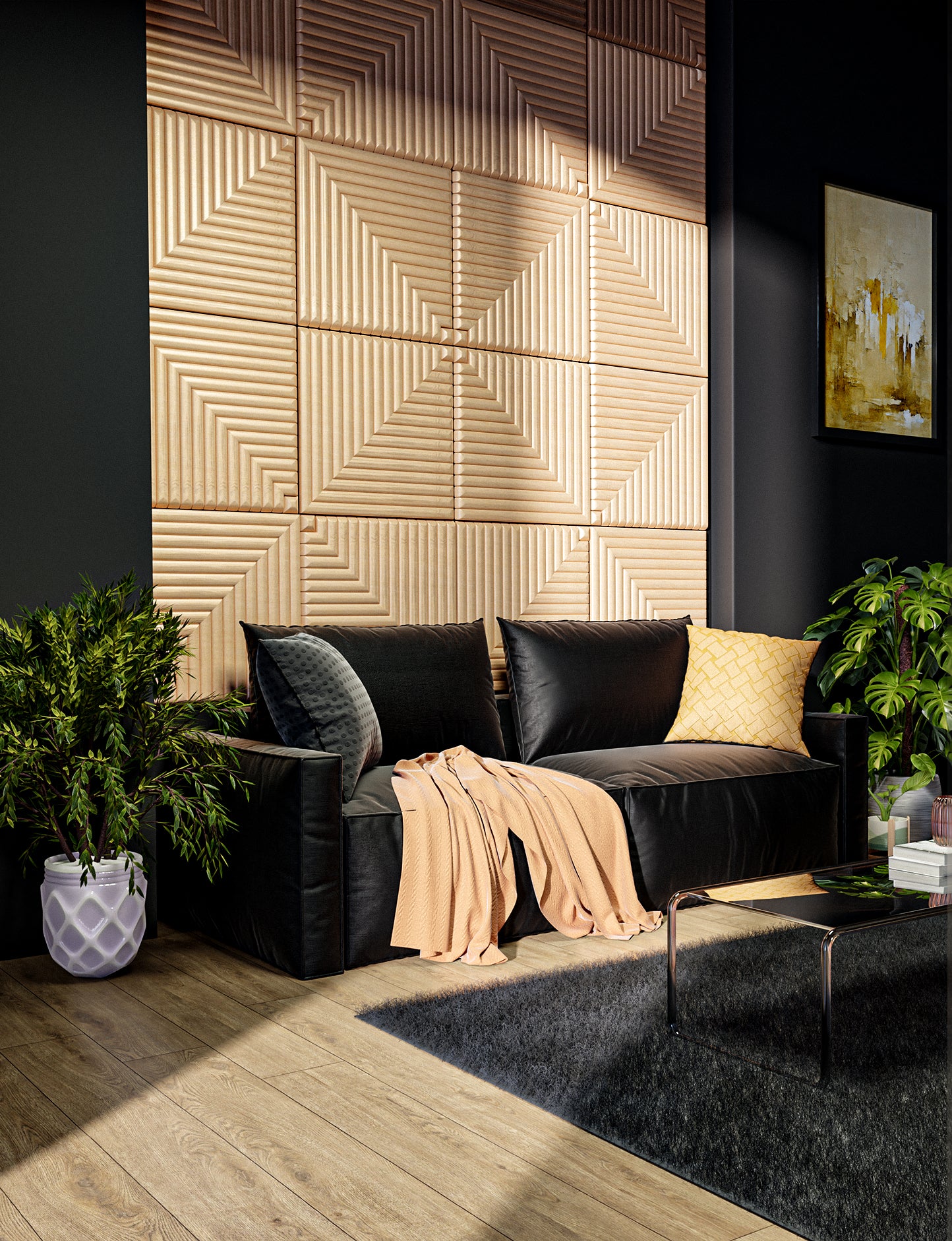 3D MDF Wall Panel, DIY Wooden Wall Tiles, Seamless Pattern With Easy Installation Wall Décor for Living Rooms and Bedrooms
