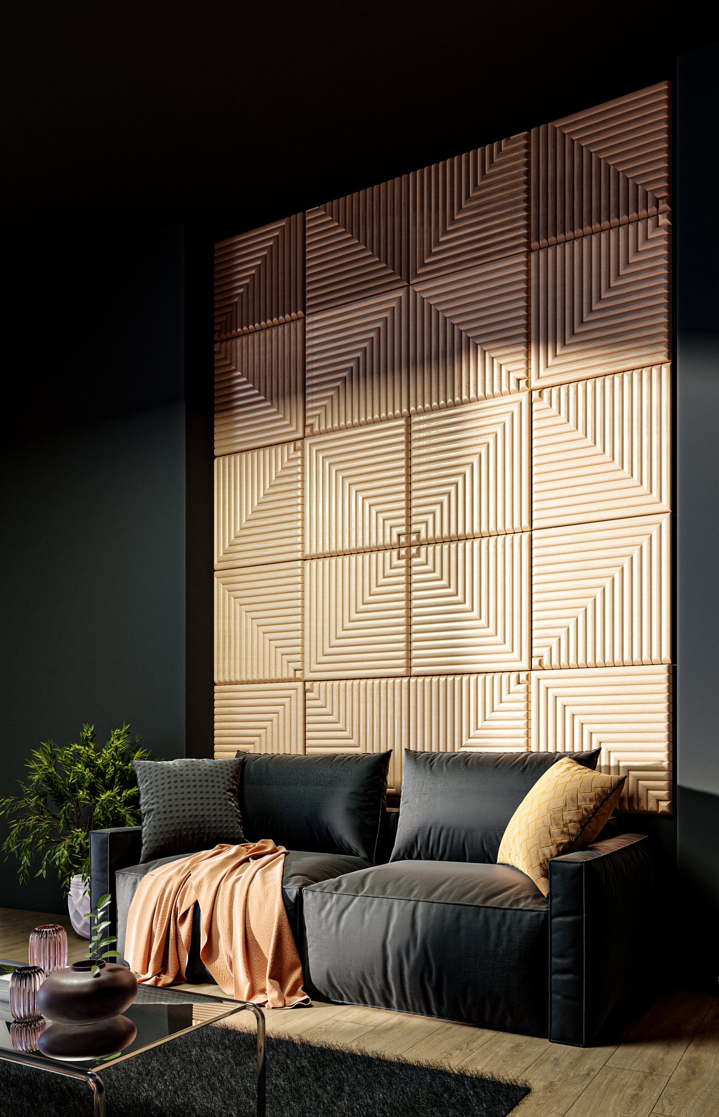 3D MDF Wall Panel, DIY Wooden Wall Tiles, Seamless Pattern With Easy Installation Wall Décor for Living Rooms and Bedrooms