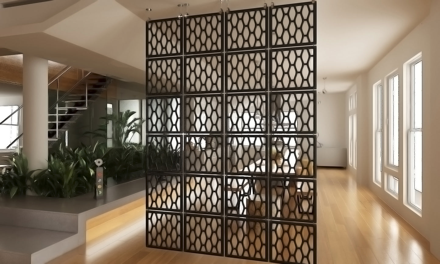 Privacy screen | Floating partition | Room divider | Hanging Panels